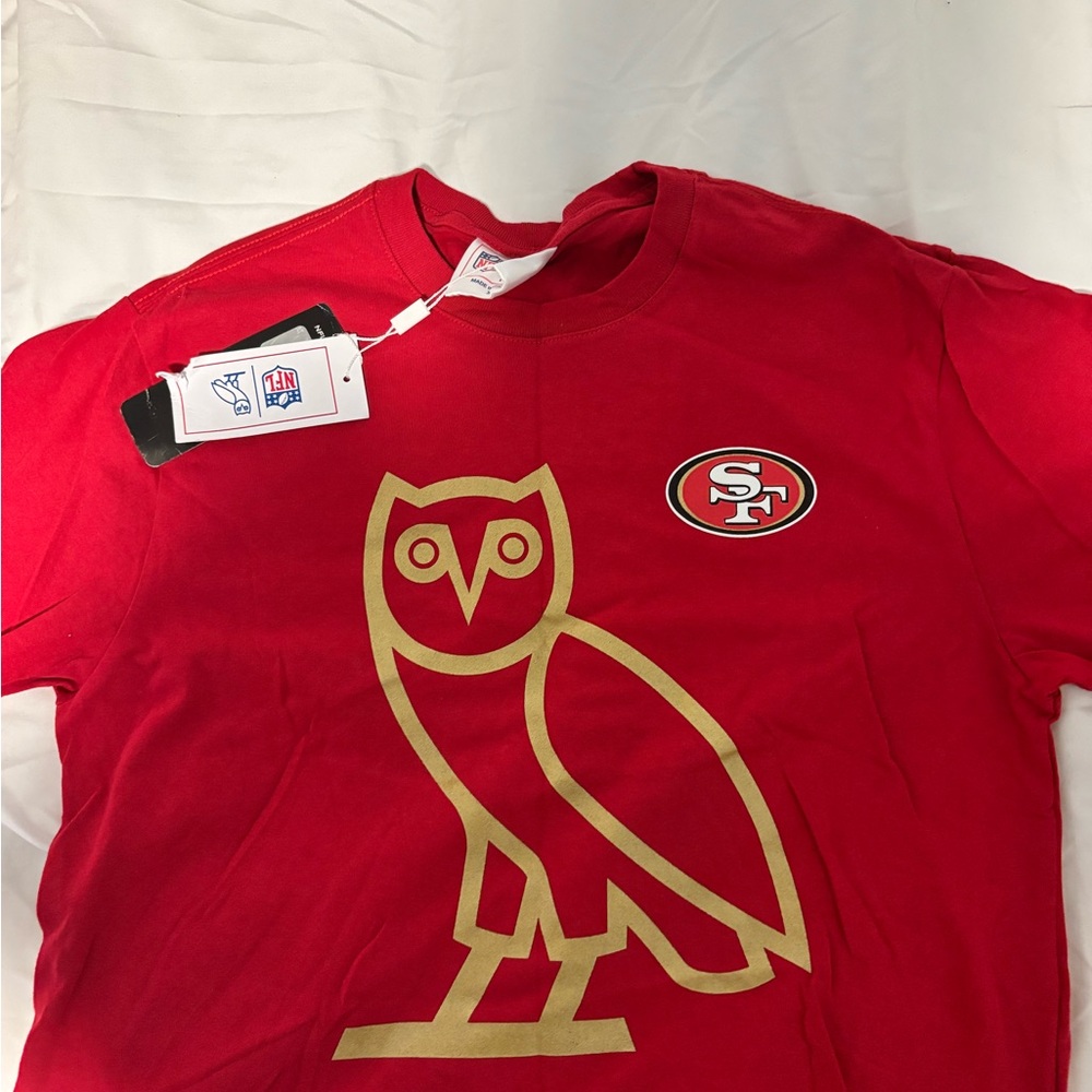 49ers OVO x NFL T-Shirt with Gold Owl Logo